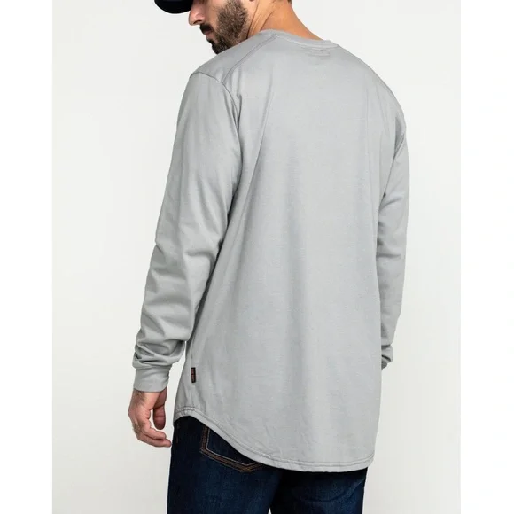 HAWX Men’s FR Pocket Long Sleeve Work T-Shirt - Picture 2 of 6